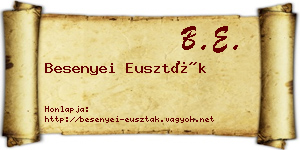 Besenyei Euszták névjegykártya